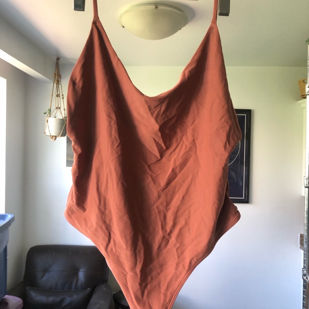 aerie Rose Scoop Back One-Piece Swimsuit